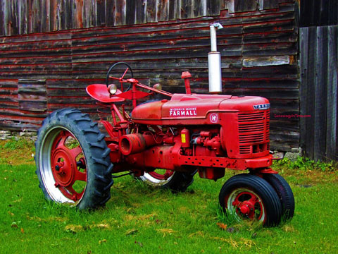 old farm tractor